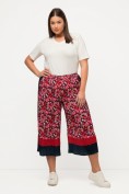 7/8-Plissee-Hose Mary, Blüten, weites Bein, Elastikbund 7/8-Plissee-Hose Mary, Blüten, weites Bein, Elastikbund
