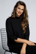 Kleid, Glitter, Egg-Shape, weiter Kragen, 3/4-Arm Kleid, Glitter, Egg-Shape, weiter Kragen, 3/4-Arm
