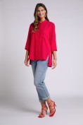 Hemdbluse, hinten länger, Hemdkragen, 3/4-Arm Hemdbluse, hinten länger, Hemdkragen, 3/4-Arm